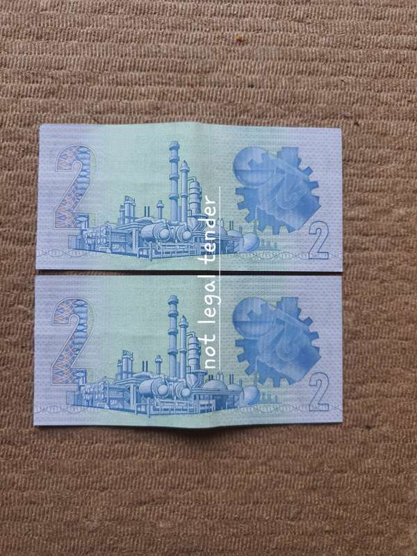 1990 C Stals AA 1st Issue  Afr/Eng Two Rand Banknote (AA360/1)