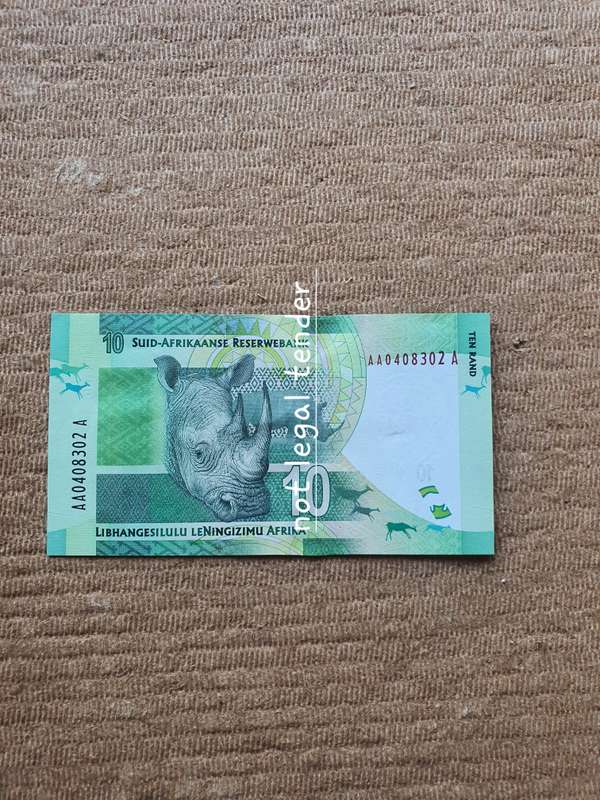 Unc G Marcus Eng/Afr Ten Rand Banknotes. (AA)