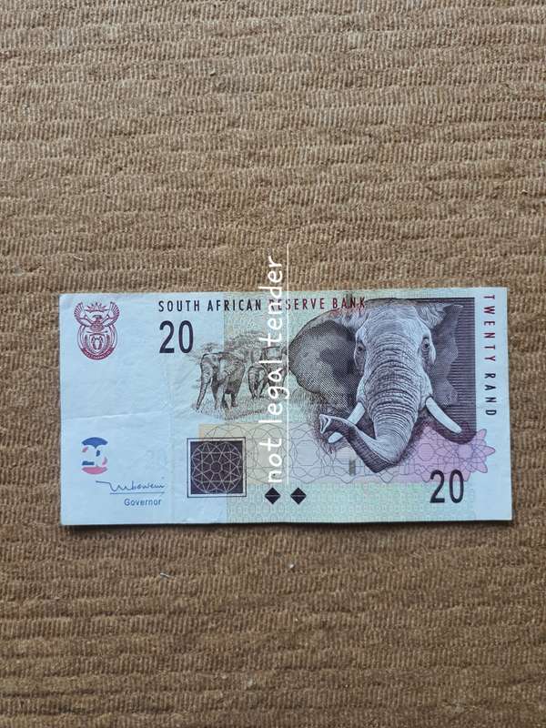 TT Mboweni 2nd Issue Eng Twenty Rand Banknote. (DM)