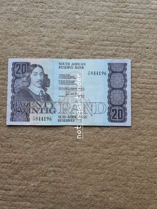 Replacement GPC de Kock 3rd Issue Afr/Eng Twenty Rand Banknote. (Z10)