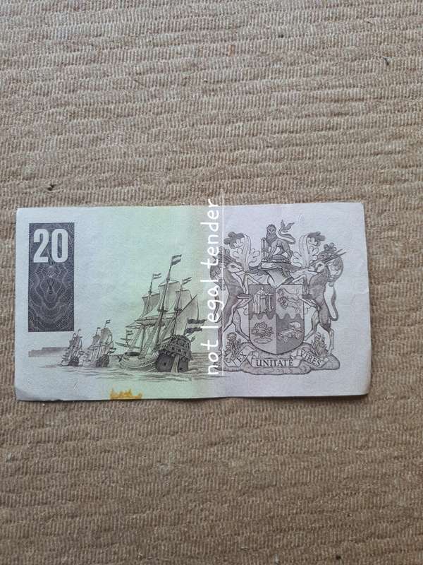 GPC de Kock 3rd Issue Eng/Afr Twenty Rand Banknotes. (AA51)