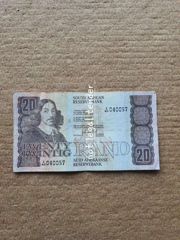 Replacement GPC de Kock 3rd Issue Eng/Afr Twenty Rand Banknotes. (Z60)