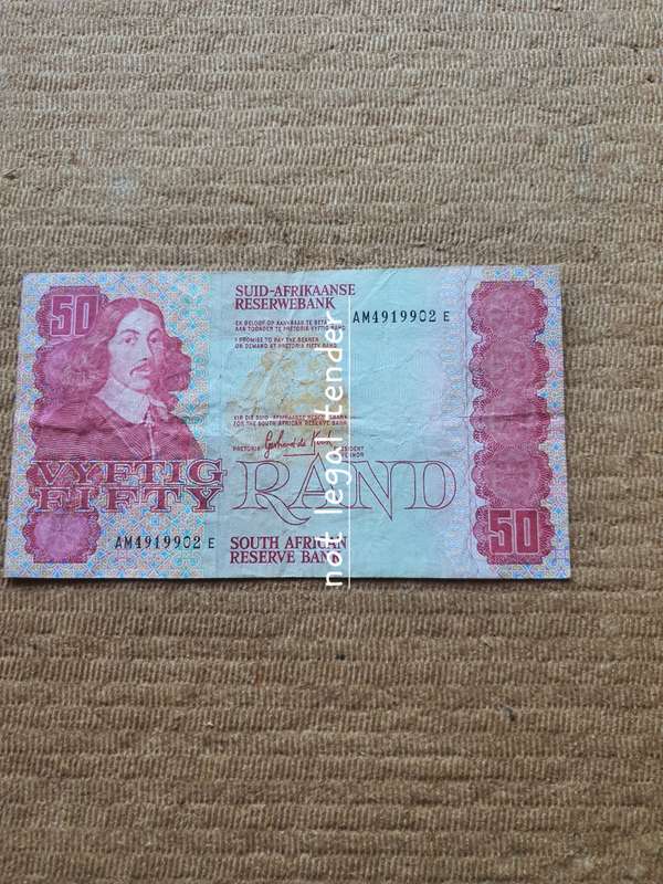 1983 GPC de Kock 3rd Issue Afr/Eng Fifty Rand Banknotes. (AM)
