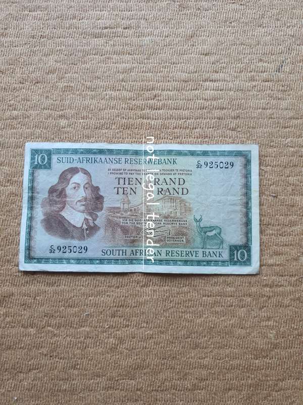 1966 G Rissik 2nd Issue Afr/Eng Ten Rand Banknote (C32)