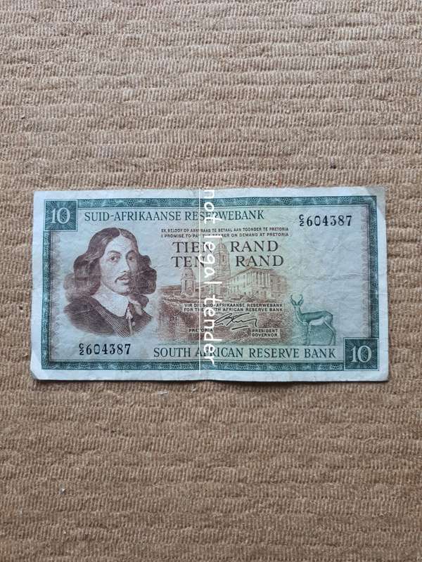 1966 G Rissik 2nd Issue Afr/Eng Ten Rand Banknote (C2)