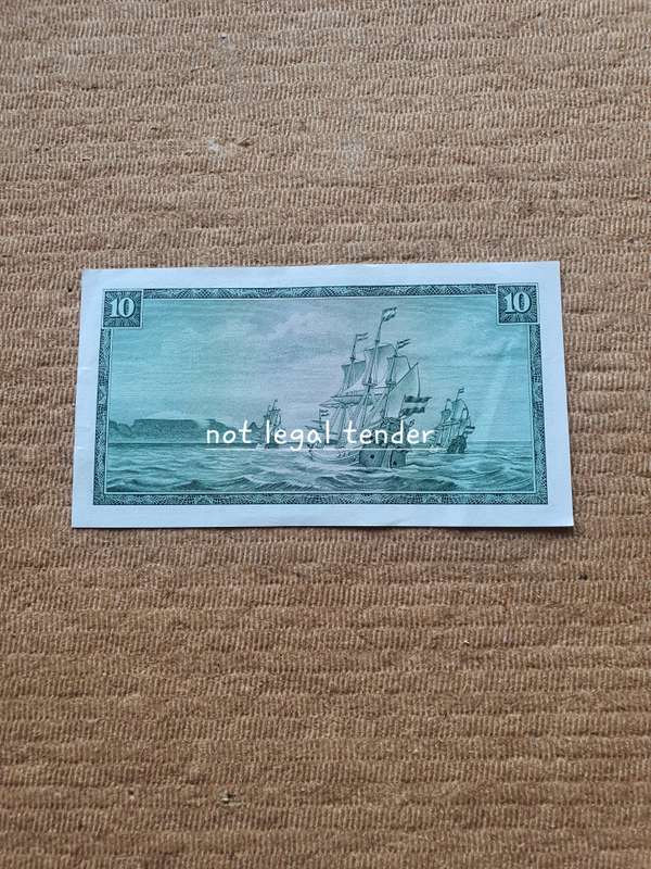 1975 TW de Jongh 3rd Issue Eng/Afr Ten Rand Banknote (C367) Very High Grade
