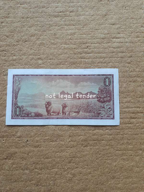 1967 TW de Jongh 1st Issue Eng/Afr One Rand Banknote (A472)