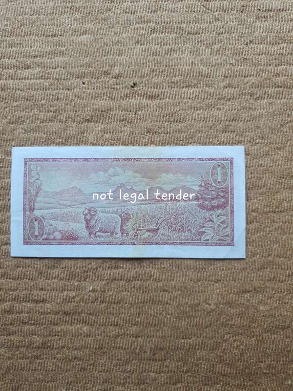 Unc 1973 TW de Jongh 2nd Issue Afr/Eng One Rand Banknote (B291)