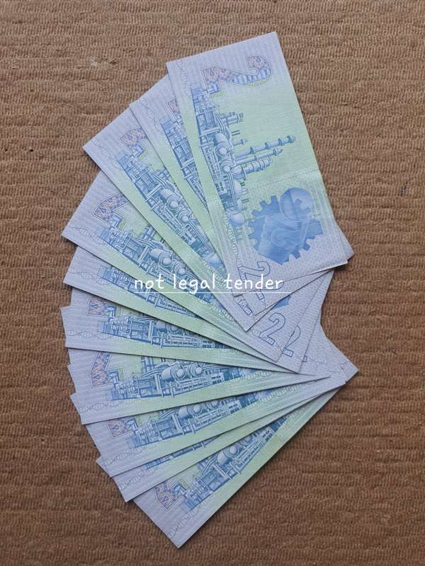 10 Unc 1989 GPC de Kock 3rd Issue Afr/Eng Two Rand Banknote (GH80/71)