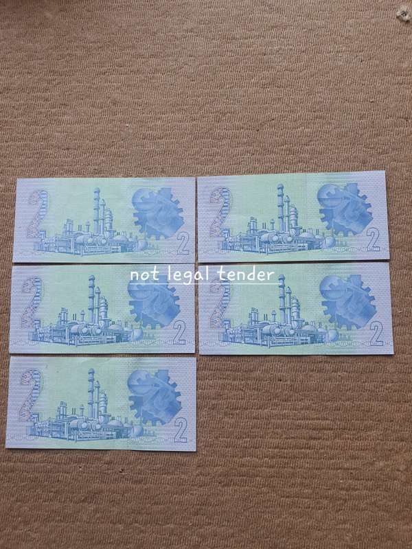 5 Unc 1989 GPC de Kock 3rd Issue Afr/Eng Two Rand Banknote (GR25/21)