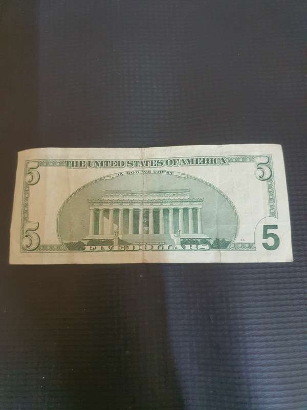 1999 United States of America $5 Banknote