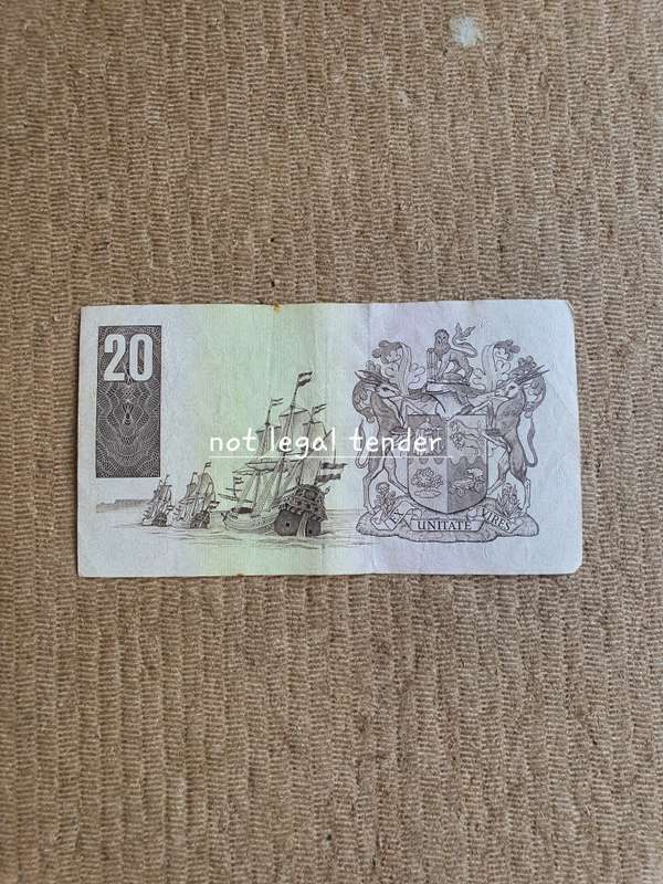 1990 C Stals 1st issue Eng/Afr Twenty Rand Banknote (AV)
