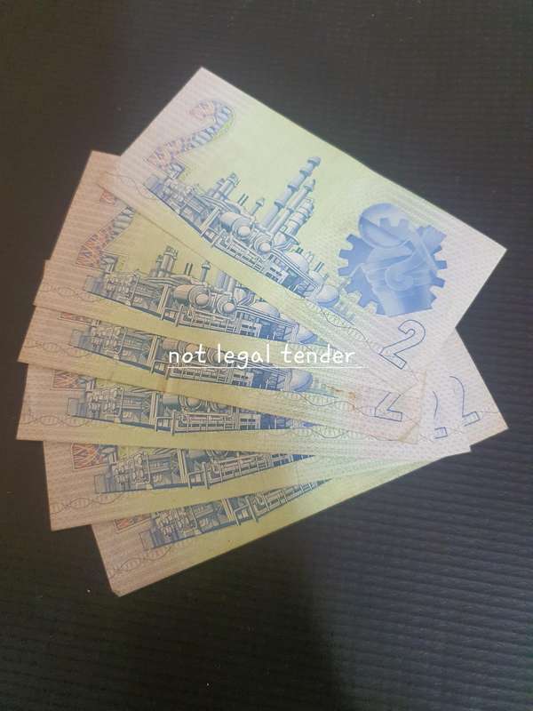 6 Sequential GPC De Kock  3rd Issue Afr/Eng Two Rand Banknotes (GR)