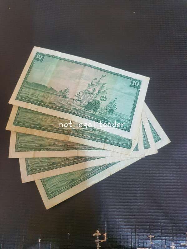 5 TW De Jongh Various Issues Afr/Eng Ten Rand Banknotes (290)