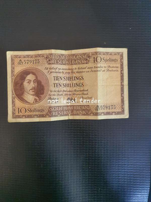 MH De Kock 3rd Issues Afr/Eng Ten Shillings Banknote (A157)