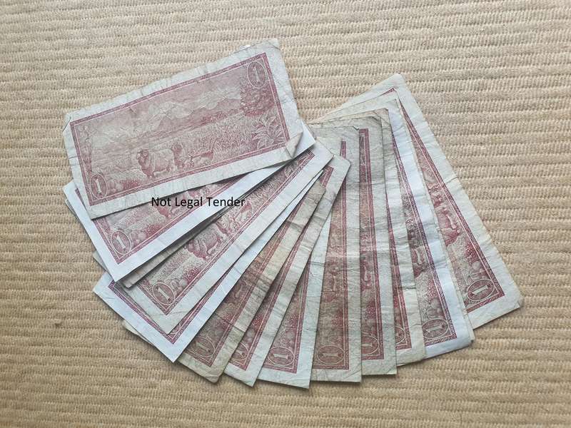 14 TW de Jongh 3rd Issue Afr/Eng One Rand Banknotes (B513)