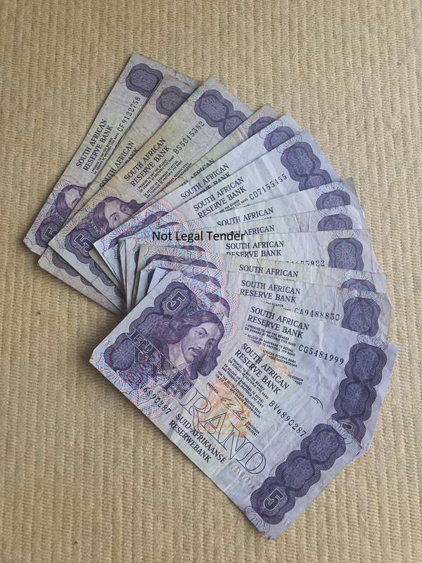 14 C Stals 1st Issue Eng/Afr Five Rand Banknotes (BV)