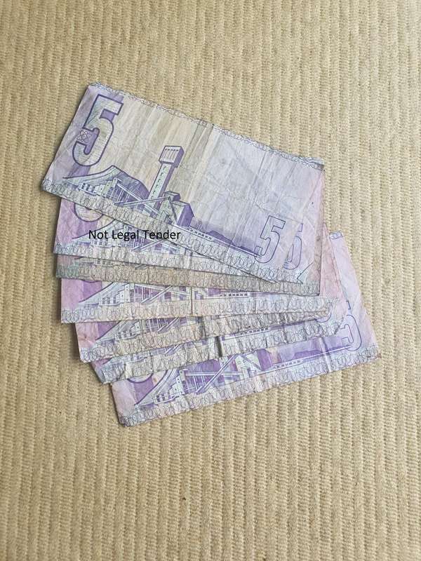 7 GPC de Kock Various Issue Eng/Afr Five Rand Banknotes (B3/96)