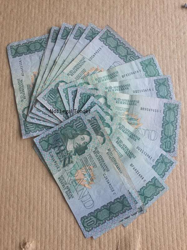 13 GPC de Kock 3rd Issue Afr/Eng Ten Rand Banknotes (BF)