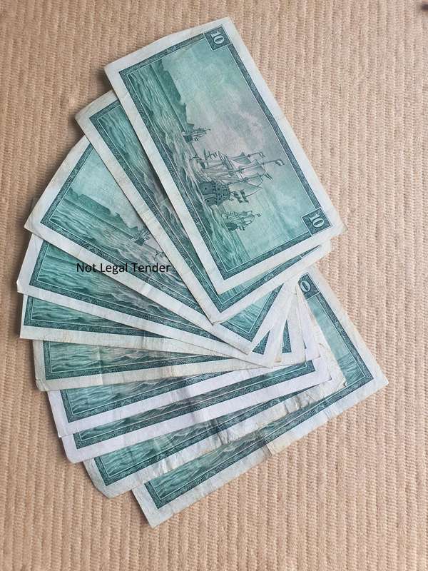 11 TW de Jongh Various Issue Afr/Eng Ten Rand Banknotes (C474)