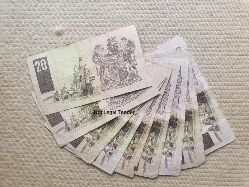 9 GPC de Kock 3rd  Issue Eng/Afr Twenty Rand Banknotes (AB)