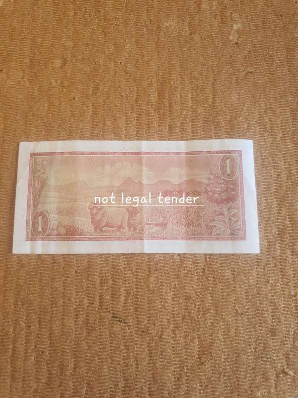 1975 TW de Jongh 3rd issue Eng/Afr One Rand Banknote. (B444)