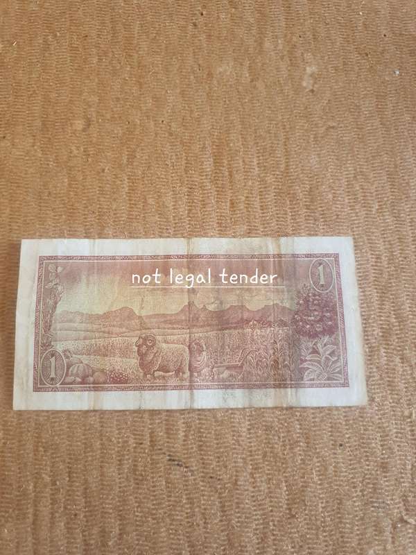 1972 TW de Jongh 1st issue Afr/Eng One Rand Banknote. (A675)
