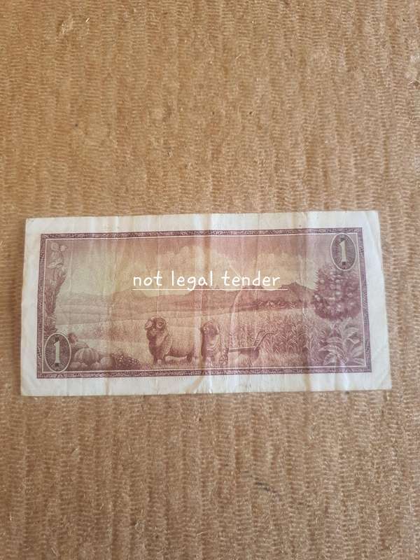 1967 TW de Jongh 1st issue Eng/Afr One Rand Banknote. (A624)