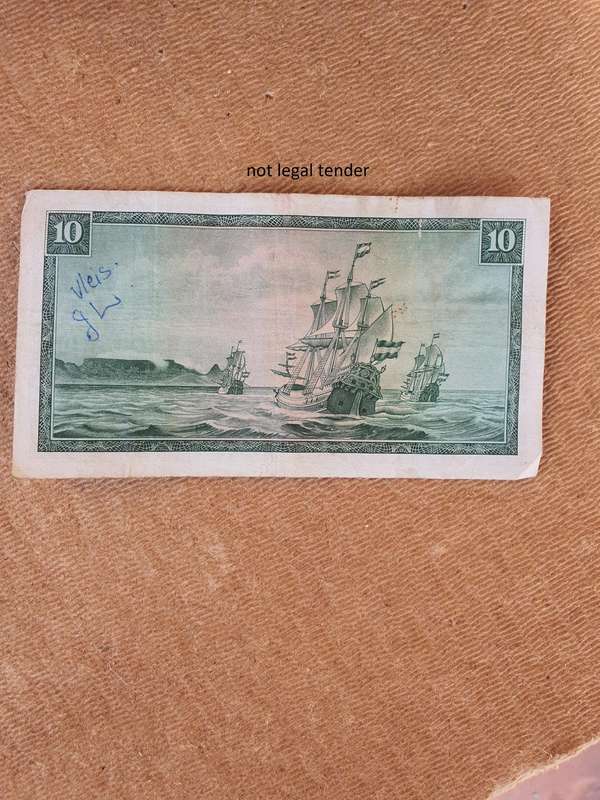 1966 G Rissik 2nd issue Eng/Afr Ten Rand Banknote. (C33)