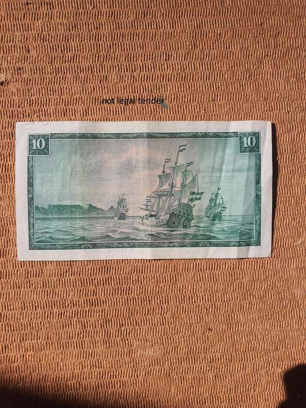 1975 Tw de Jongh 3rd issue Eng/Afr Ten Rand Banknote. (A459)