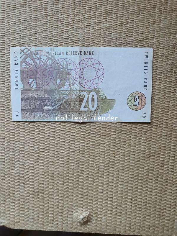 1999 T Mboweni 1ST issue Eng/Afr Twenty Rand Banknote (DU)