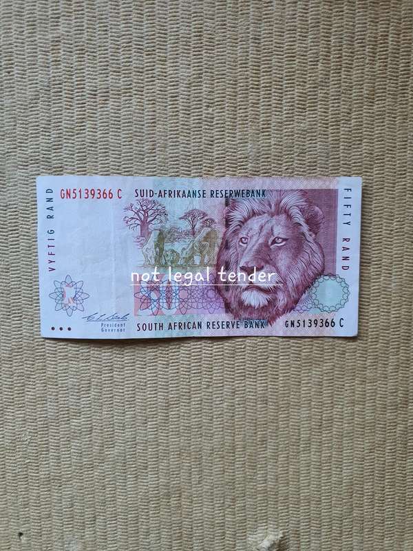T Mboweni 2nd issue Eng Fifty Rand Banknote (AU)