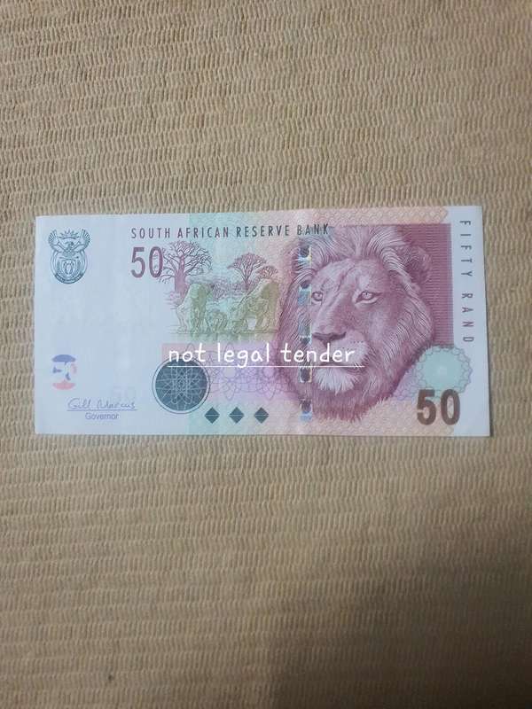 G Marcus 1st issue Eng Fifty Rand Banknote (AF) Very High Grade