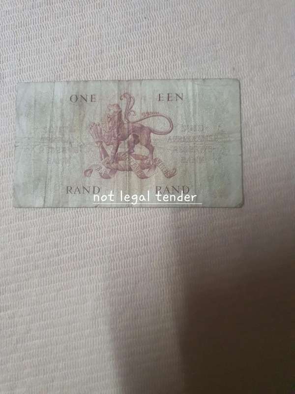 1962 G Rissik 1st issue Afr/Eng One Rand Banknote (A111)