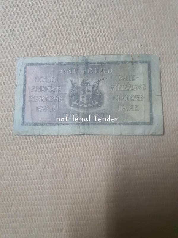 1947 MH de Kock 1st issue Eng/Afr One Pound Banknote (A180)
