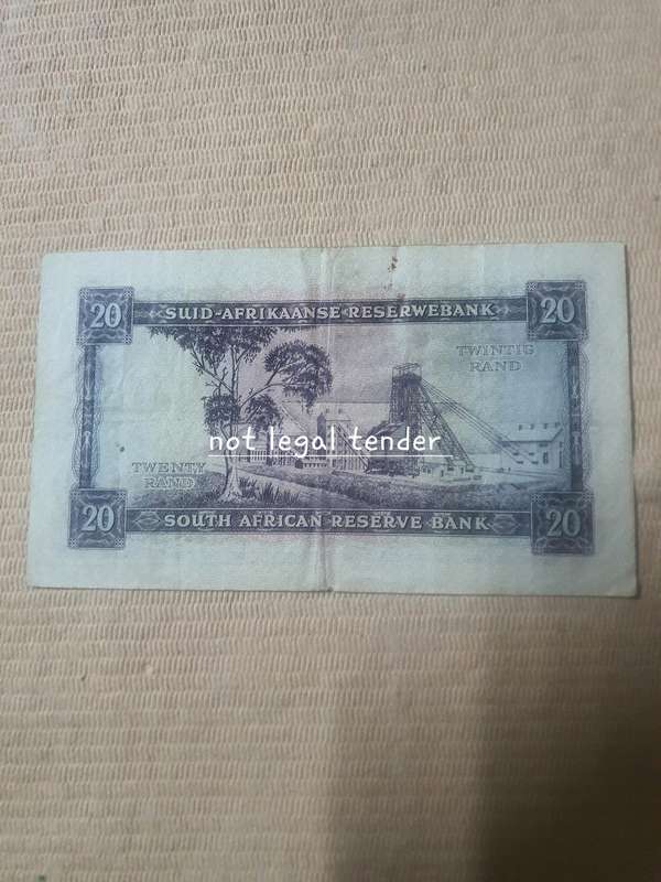 1962 G Rissik 1st issue Afr/Eng Twenty Rand Banknote (D2/402)