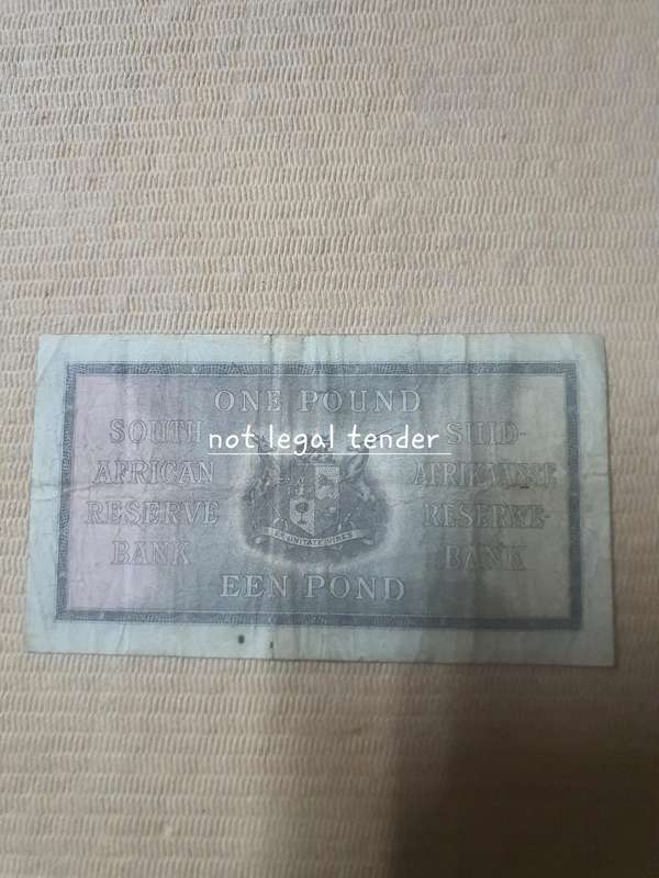 1936 J Postmus 1st issue Eng/Afr One Pound Banknote (A59) Scarce