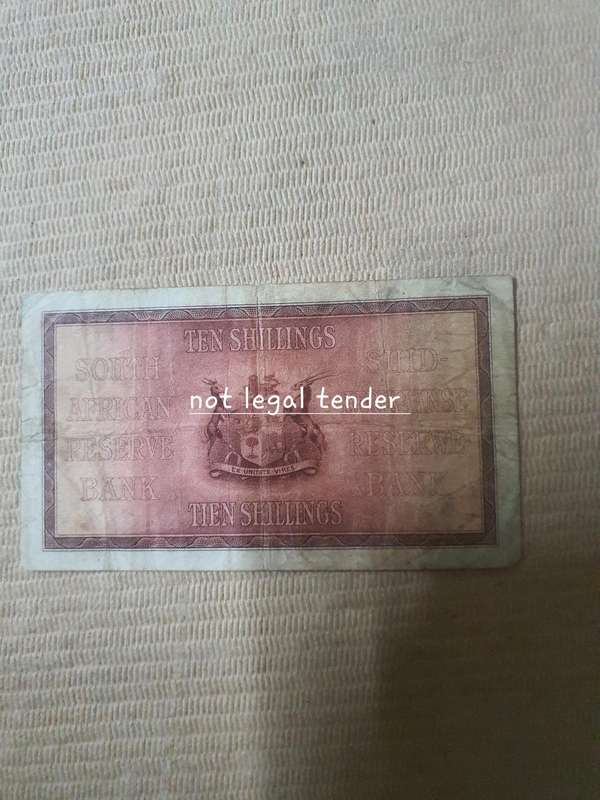 1940 J Postmus 1st issue Eng/Afr Ten Shilling Banknote (E46) Scarce