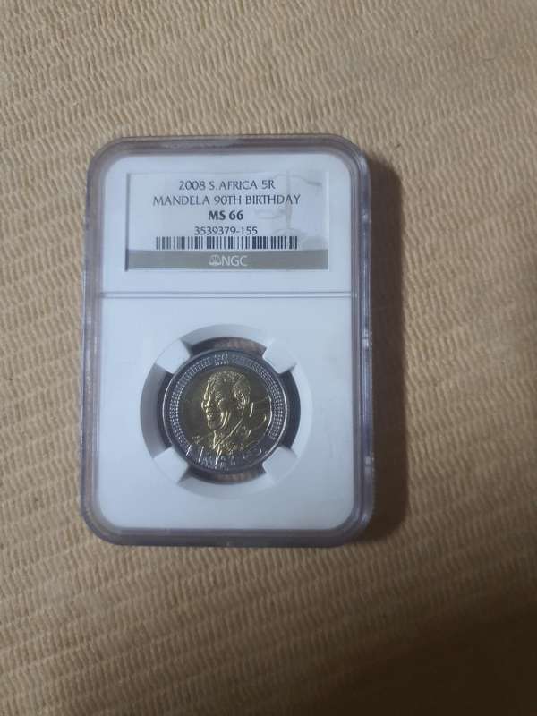 2008 S Africa R5 Mandela Birthday NGC MS66 (3 Availible)