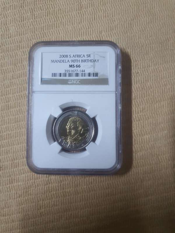 2008 S Africa R5 Mandela Birthday NGC MS66 (3 Availible)