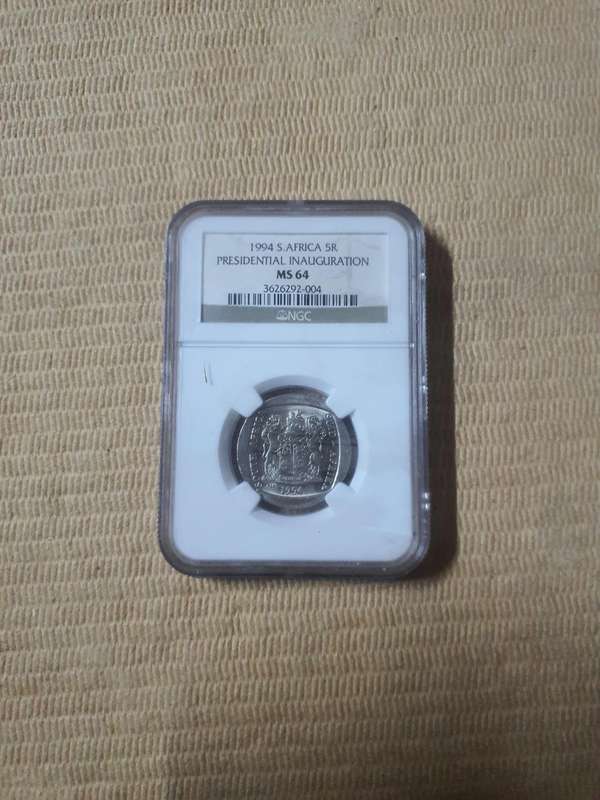 1994 S Africa R5 Presidential Inauguration NGC MS64