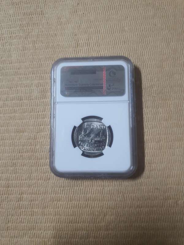 1994 S Africa R5 Presidential Inauguration NGC MS64