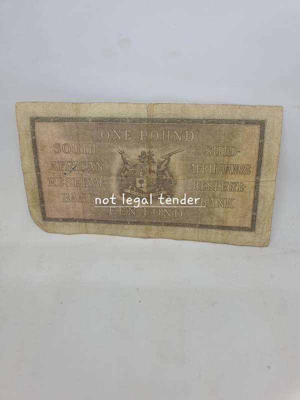 1944 J Postmus 1st Issue Eng/Afr One Pound Banknote (A141)