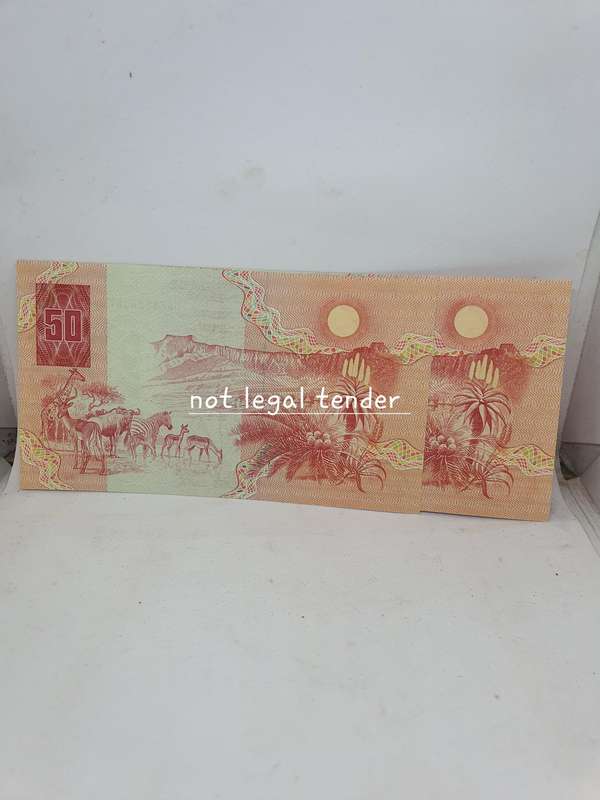 UNC 2 Sequential 1984 GPC de Kock 3rd Issue Eng/Afr Fifty Rand Banknotes (AK86/87)