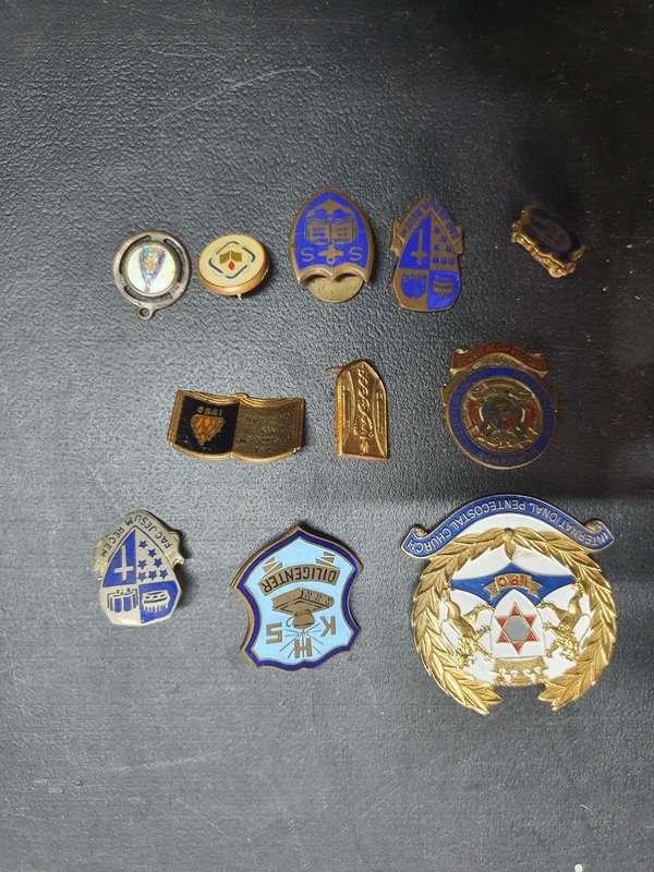 Various Church Badges and Pins