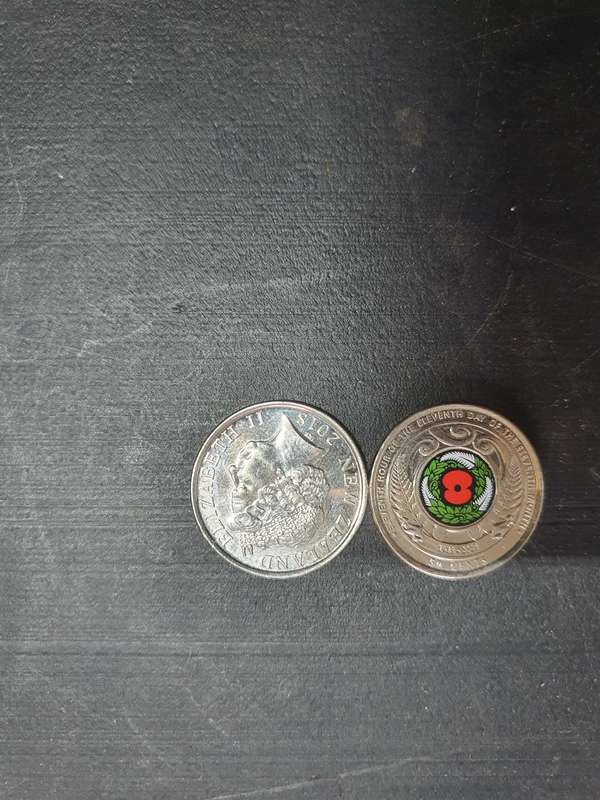 Two 2018 New Zealand Colorized coin.