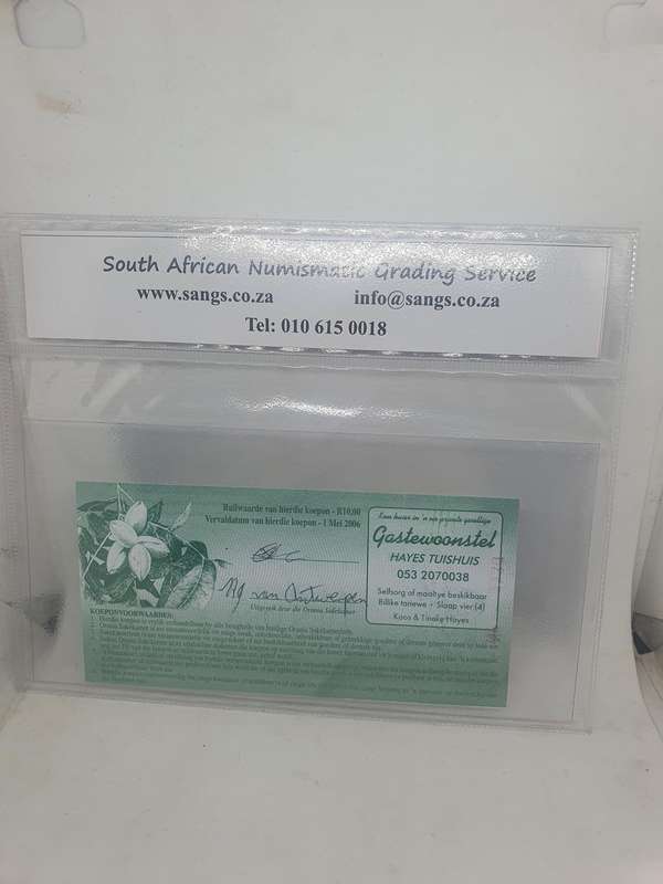 2006 South African Orania 10 Ora graded Banknote MS69