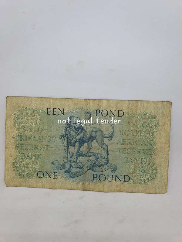 1958 MH de Kock 3rd issue Eng/Afr One Pound Banknote (B351)