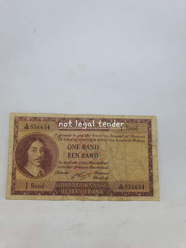 1962 G Rissik 1st issue Eng/Afr EEN Rand Banknote (A68)