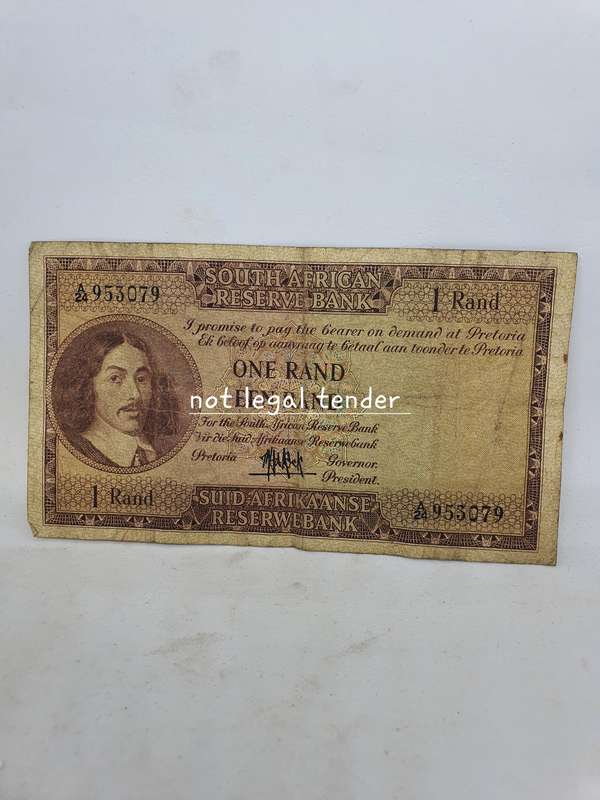 1961 MH de Kock 4th issue Eng/Afr EEN Rand Banknote (A24)